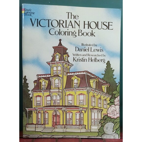 The Victorian House Dover Coloring Book Illustrated by Daniel Lewis - Picture 1 of 2